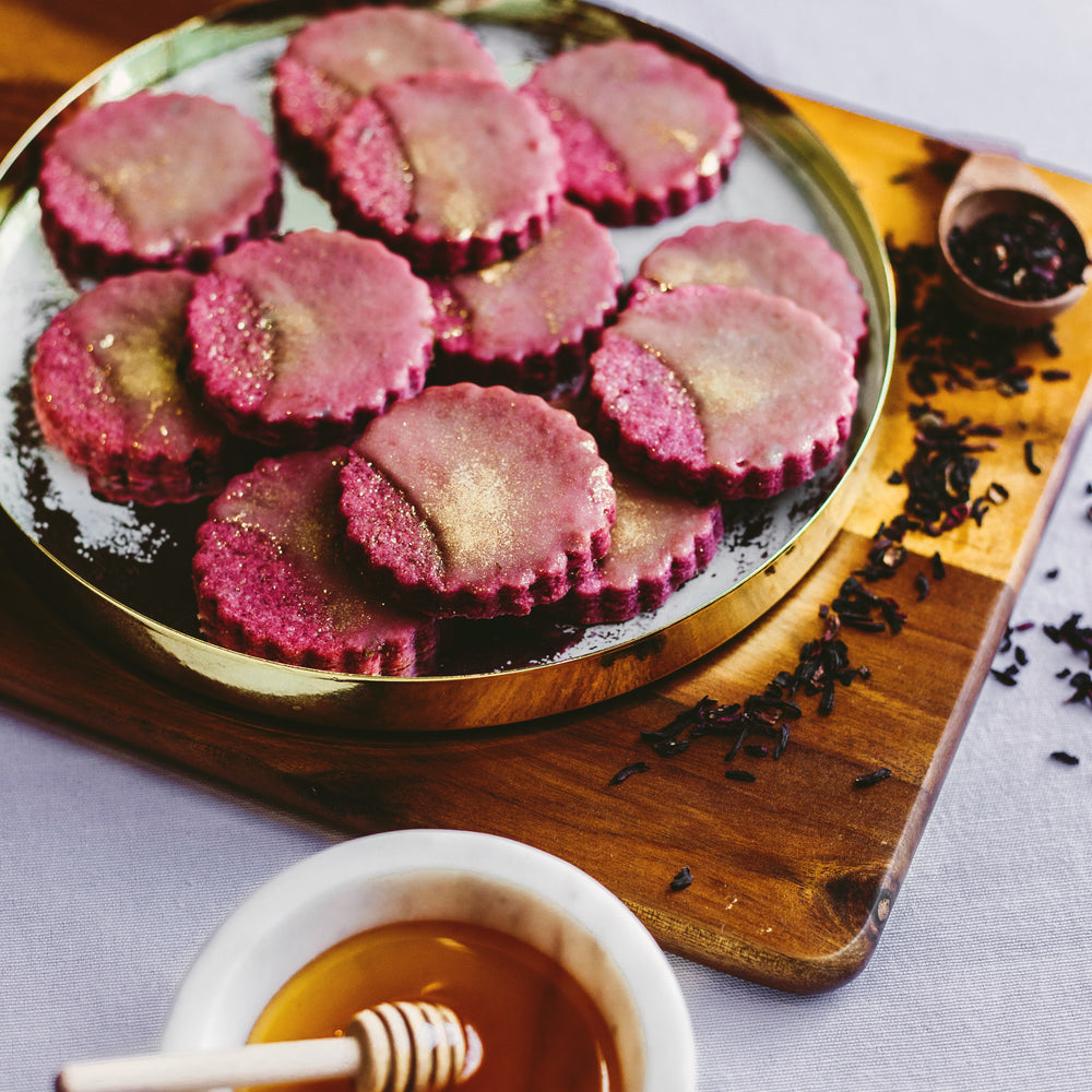 Red Velvet Hibiscus Shortbread