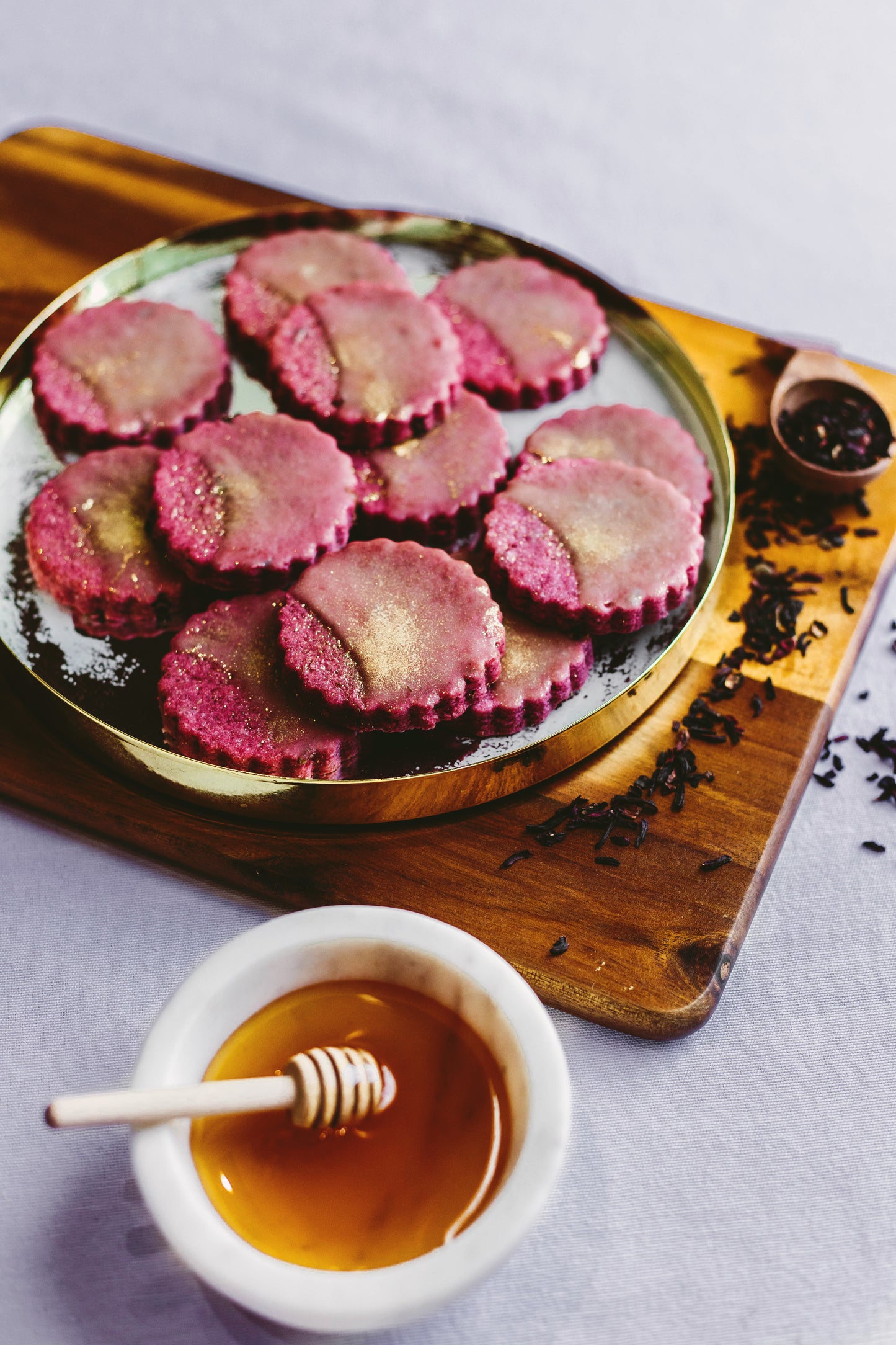 Red Velvet Hibiscus Shortbread