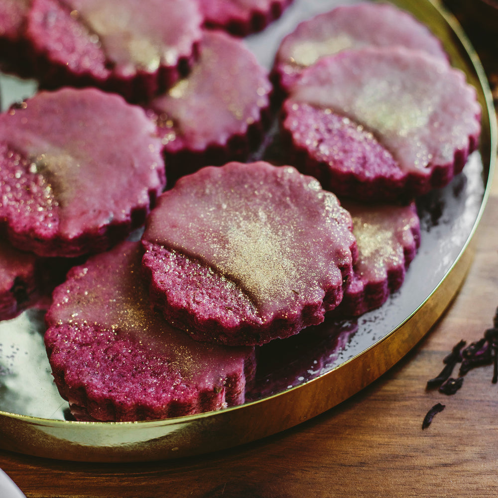 Red Velvet Hibiscus Shortbread