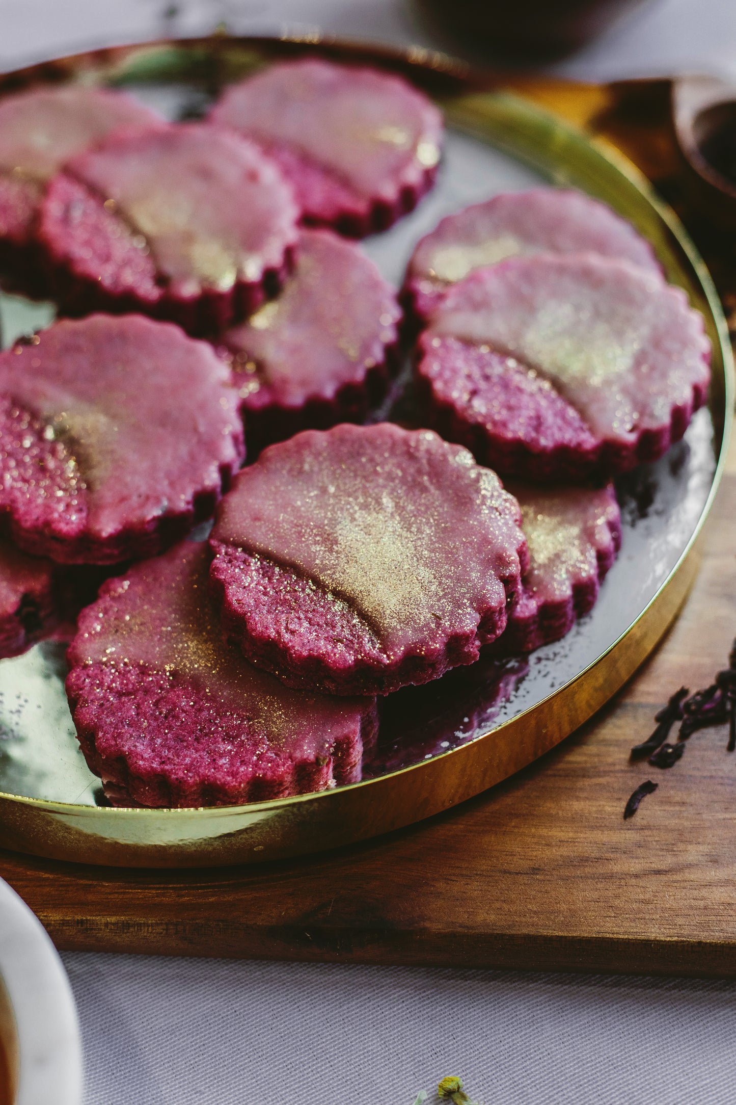 Red Velvet Hibiscus Shortbread